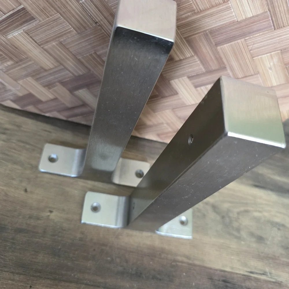 ONE Pair IKEA Ekby Bjarnum 21089 Floating Shelf Brackets Stainless 7.75